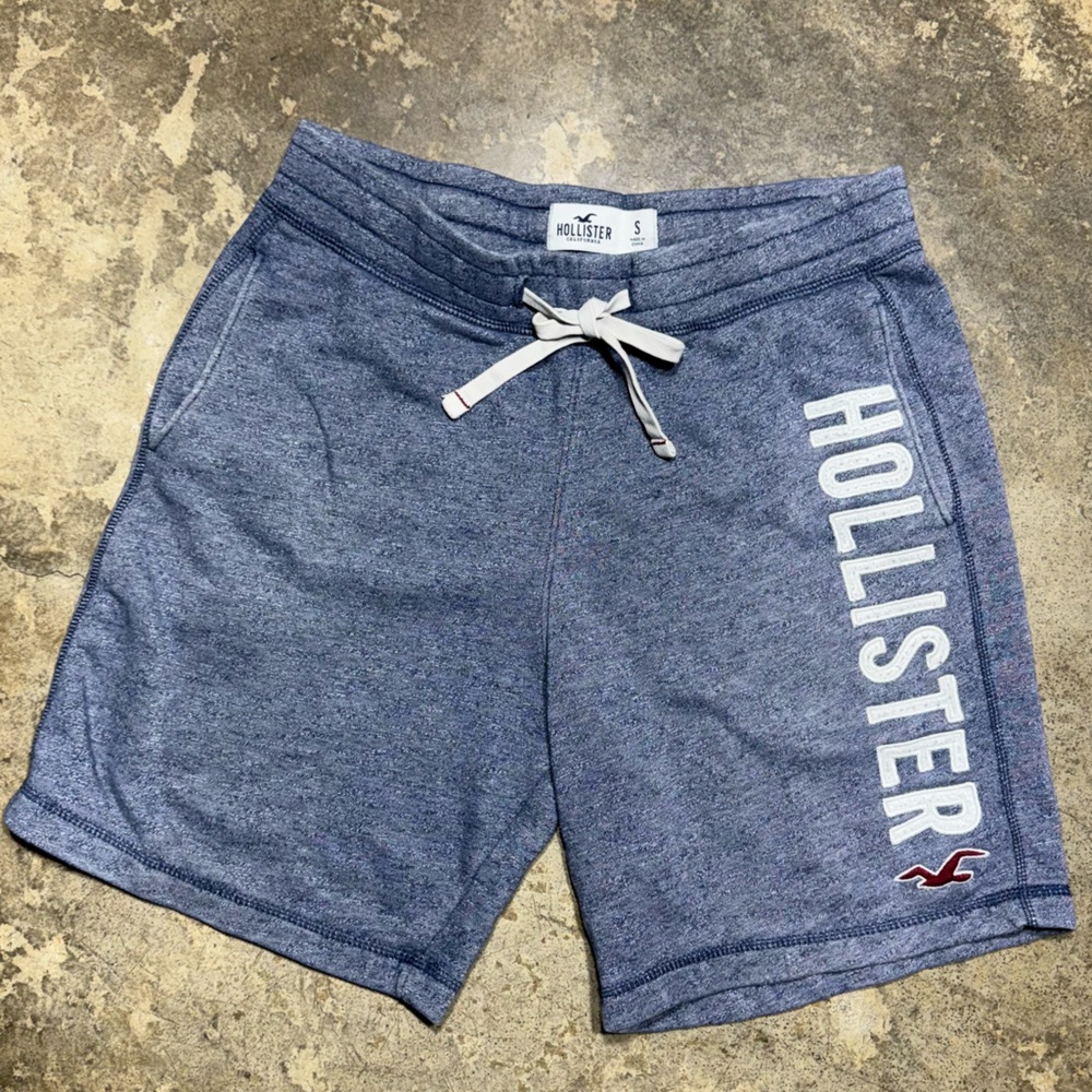 Hollister Embroidered Fleece Lounge Shorts Blue Size Small